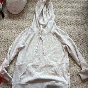 90 Degree By Reflex Oversized Gray Long Sleeve Hoodie